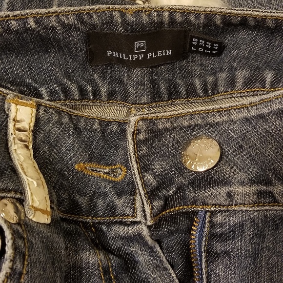 Designer Phillip Plein Blue Python Jean's - Picture 4 of 6